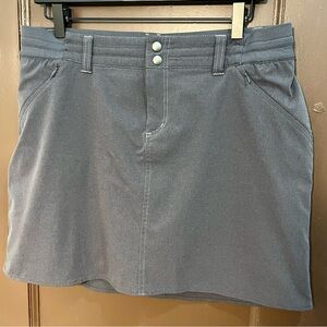 Kuhl Skort Womens 10 Gray Stretch Built In Shorts Hiking Camping Outdoor Skirt